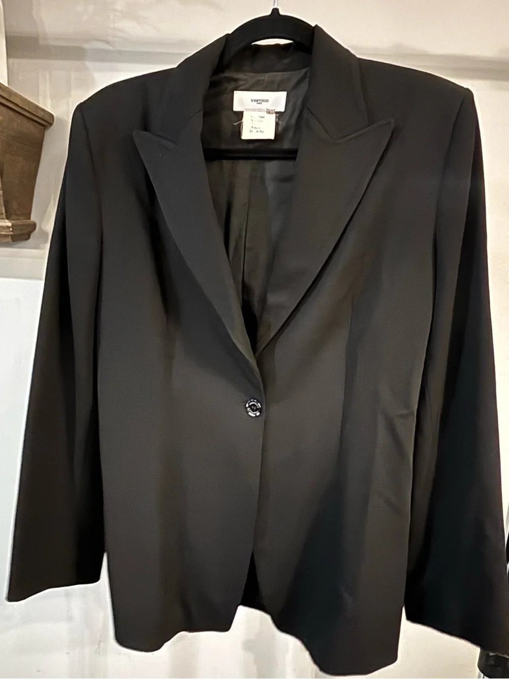 Vertigo Paris Black Women's Two-Piece suit- Blazer (L) and Skirt (10) Set